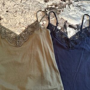 Pair of LOFT Cotton Camisoles, Medium